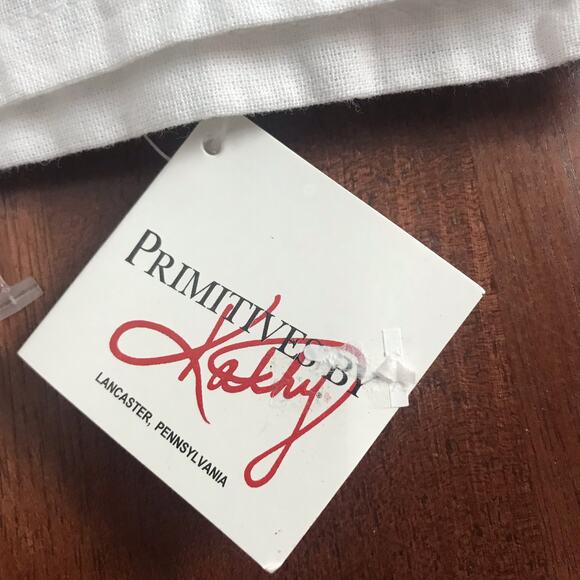 3/$20 Primitives By Kathy NWT White Cotton Black Graphic Dish Towel #101350 - Picture 4 of 9